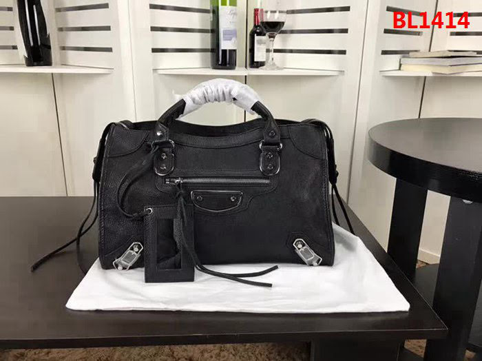 BALENCIAG巴黎世家 原單品質 經典機車 原版山羊皮銀邊 包邊五金款 手提肩背斜挎包  BL1414