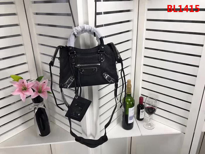 BALENCIAG巴黎世家 原單品質 經典機車 原版山羊皮銀邊 包邊五金款 手提肩背斜挎包  BL1415