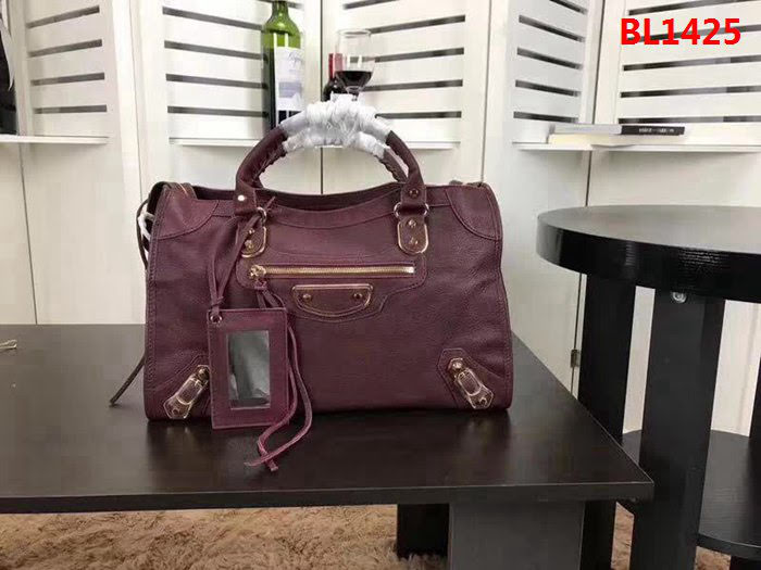 BALENCIAG巴黎世家 經典機車 原版 山羊皮包邊五金款 手提肩背斜挎包  BL1425