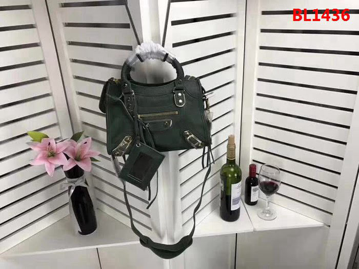 BALENCIAG巴黎世家 經典機車 原版山羊皮 包邊五金款 手提肩背斜挎包  BL1436