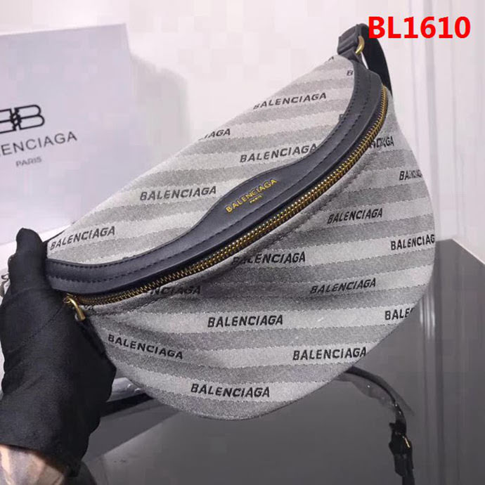 BALENCIAG巴黎世家 火爆 帆布拼牛皮 可做胸包 斜挎 單肩包 91869  BL1610