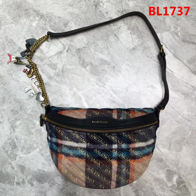 BALENCIAG巴黎世家 新品 Souvenir系列腰包 單肩包 鐵塔掛繩  BL1737