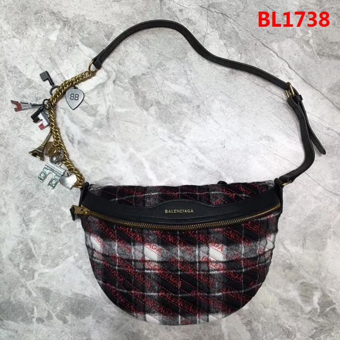 BALENCIAG巴黎世家 新品 Souvenir系列腰包 單肩包 鐵塔掛繩  BL1738