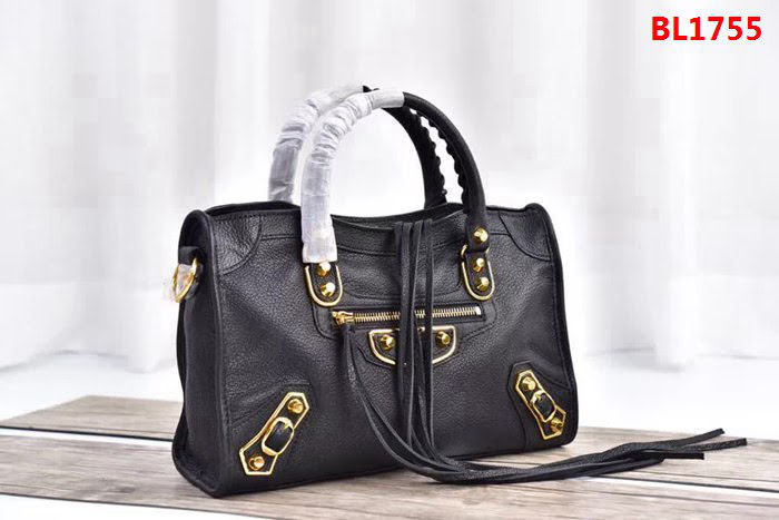 BALENCIAG巴黎世家 中號機車包 黑色 經典款 氣質優雅 專櫃山羊皮 手提肩背斜挎包  BL1755