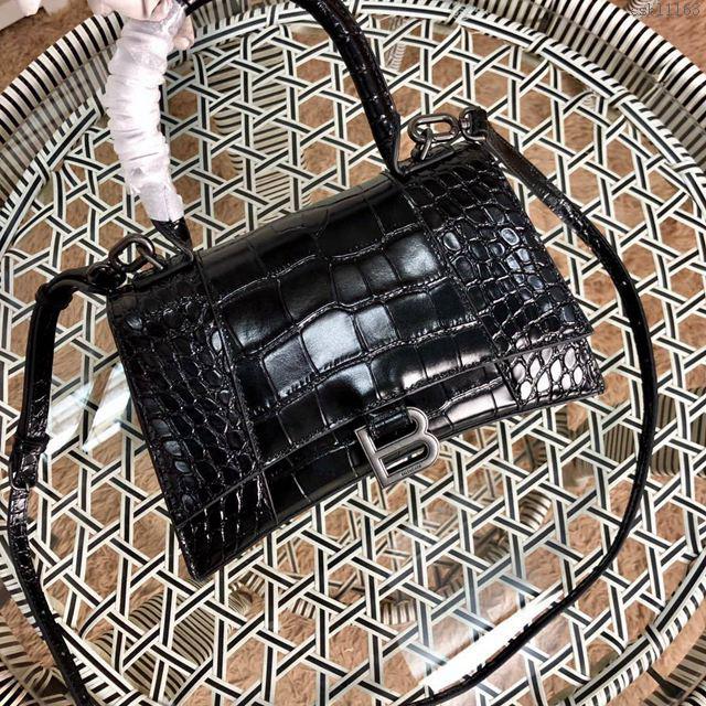 Balenciaga女包 巴黎世家新爆款鱷魚紋沙漏包 巴黎世家牛皮手提包 巴黎世家單肩斜挎包  csbl1163