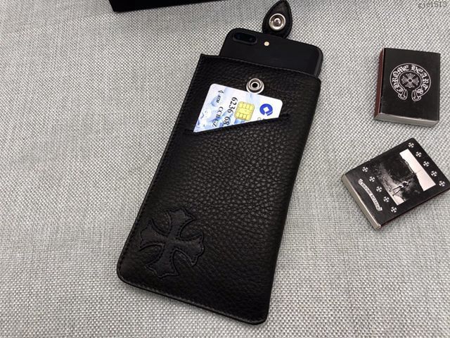 chrome hearts包 克羅心手機包 純銀馬蹄釘 小牛皮手機套盒  gjc1513