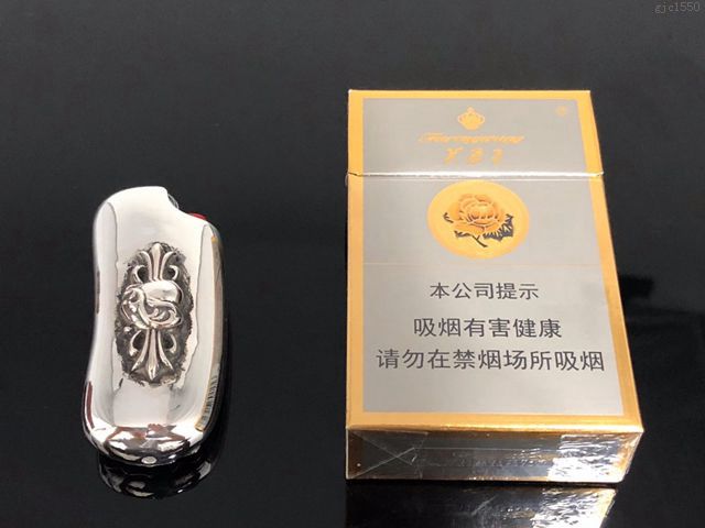 Chrome heart銀飾 克羅心s925銀 大薔薇桃心橢圓火機殼  gjc1550