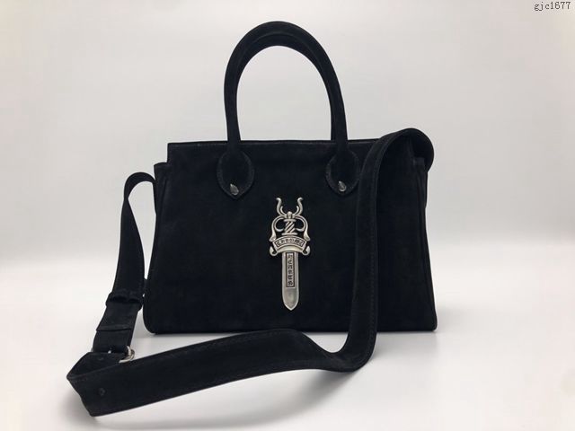chrome hearts包 克羅心大寶劍磨砂皮手提包 克羅心手拎包 克羅心斜挎女包  gjc1677