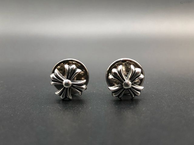 chrome hearts銀飾 克羅心小十字花胸針 克羅心925銀別針  gjc1897