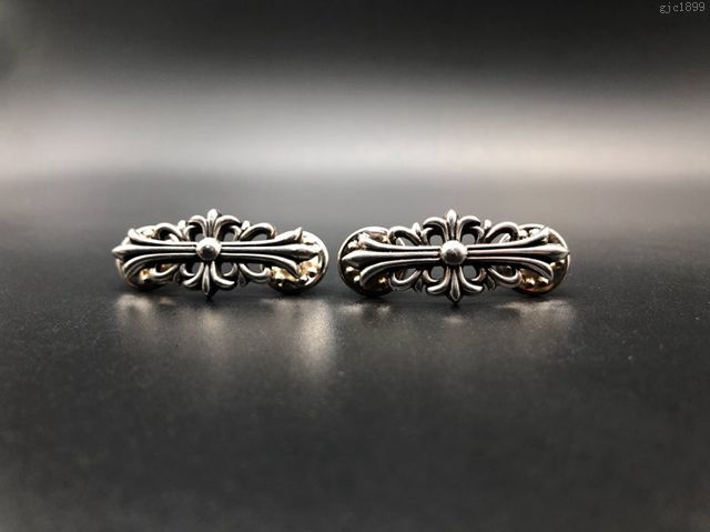 chrome hearts銀飾 克羅心十字薔薇胸針 胸花別針 克羅心925銀別針  gjc1899