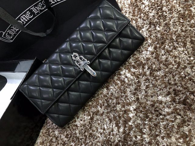 chrome hearts女包 克羅心鱷魚皮包 克羅心寶劍款羊皮晚宴手拿包  gjc1939
