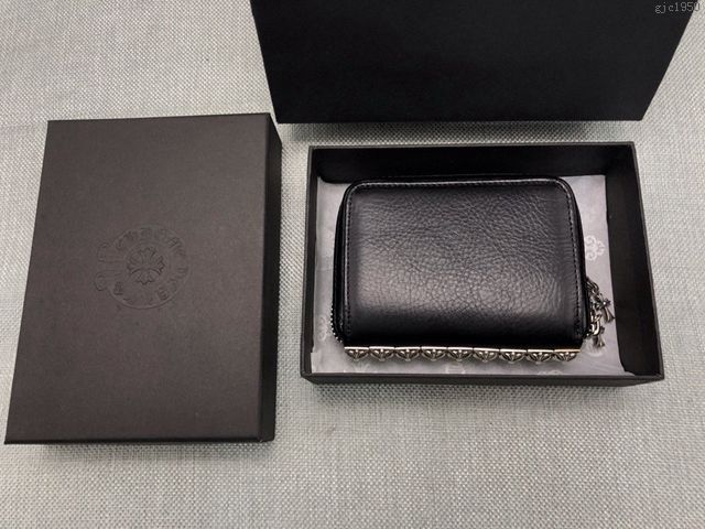 chrome hearts包 克羅心零錢包 錢包 進口小牛皮 S925純銀 克羅心短錢夾  gjc1950