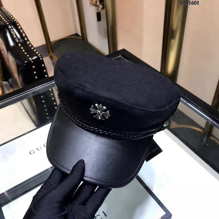 克羅心Chrome Hearts 2018最新款 代購級別鴨舌軍帽 6881601 LLWJ5664