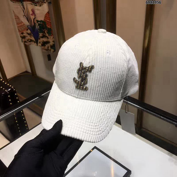 YSL聖羅蘭 跑量款 2018秋冬新款棒球帽 燈芯絨鴨舌帽 6881956 LLWJ6768