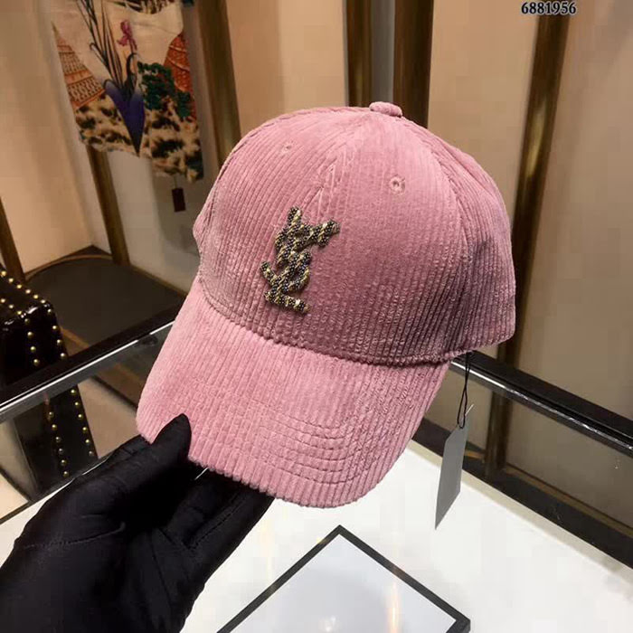 YSL聖羅蘭 跑量款 2018秋冬新款棒球帽 燈芯絨鴨舌帽 6881956 LLWJ6771