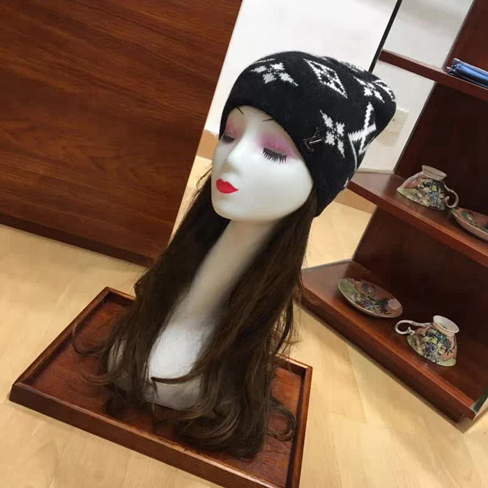 路易威登LV 原單新款 情侶款帽子圍巾套裝 男女同款 LLWJ8031