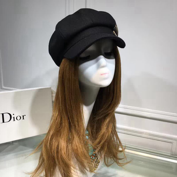 DIOR迪奧 日本走秀款 2018秋冬新款八角帽 休閒百搭羊絨貝蕾帽 LLWJ8050