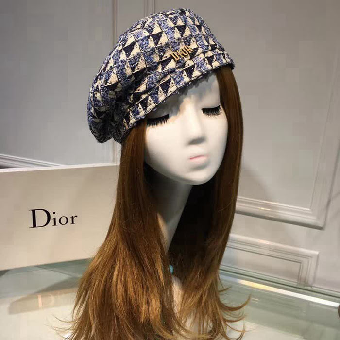 DIOR迪奧 2018秋季新款 休閒百搭羊絨貝蕾帽 LLWJ8051