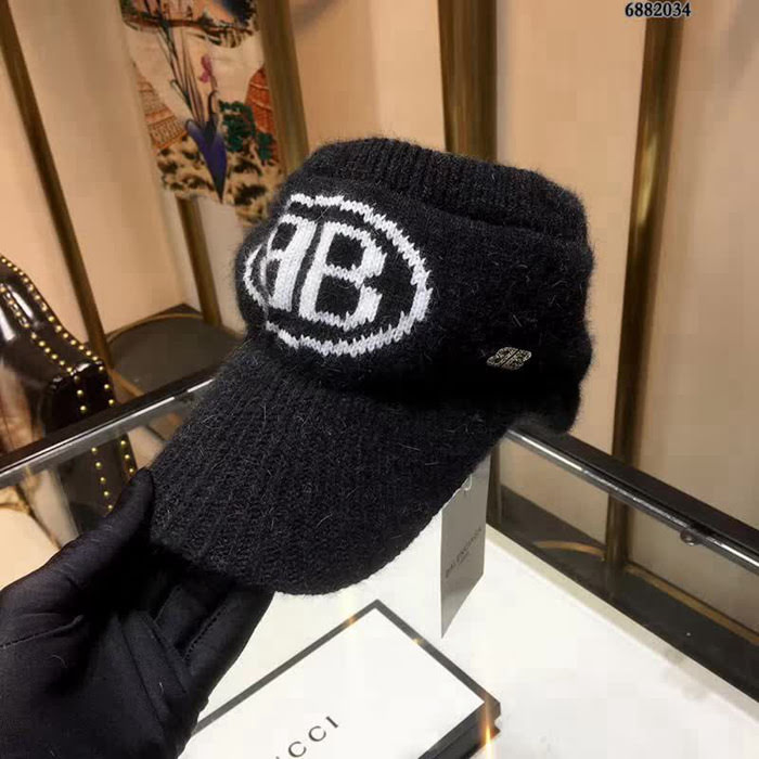 BALENCIAGA巴黎世家 高端款 保暖針織鴨舌帽 6882034 LLWJ8471