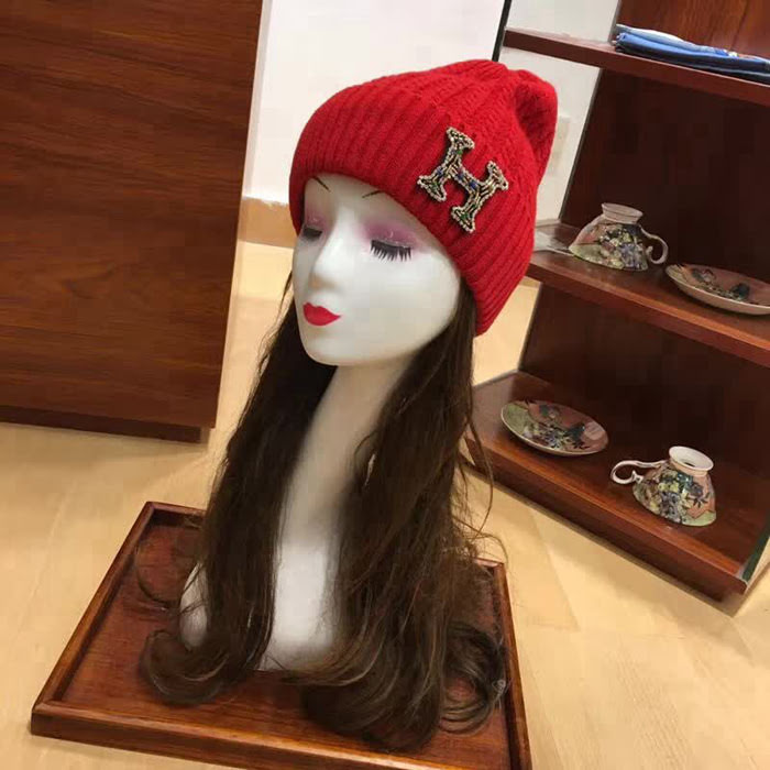 愛馬仕HERMES 新款兔絨加羊絨 百搭款帽子圍巾套裝 LLWJ8496