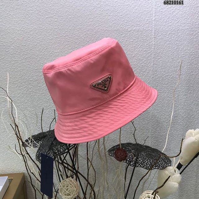 Prada男女同款帽子 普拉達經典暗黑錦綸漁夫帽遮陽帽  mm1063