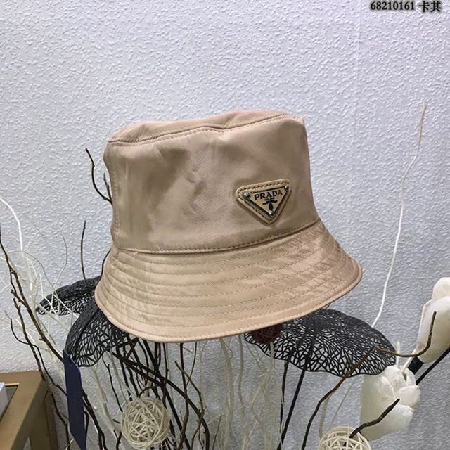 Prada男女同款帽子 普拉達經典暗黑錦綸漁夫帽遮陽帽  mm1065