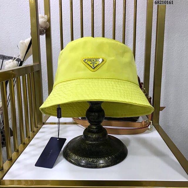 Prada男女同款帽子 普拉達經典暗黑錦綸漁夫帽遮陽帽  mm1066