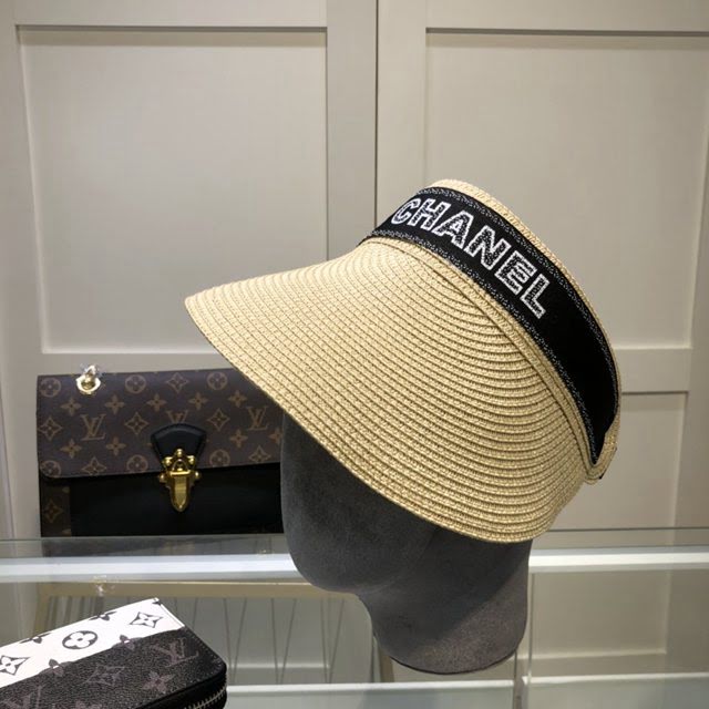 Chanel女士帽子 香奈兒空頂編織草帽  mm1077