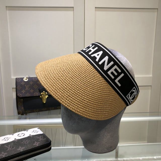 Chanel女士帽子 香奈兒空頂編織草帽  mm1080