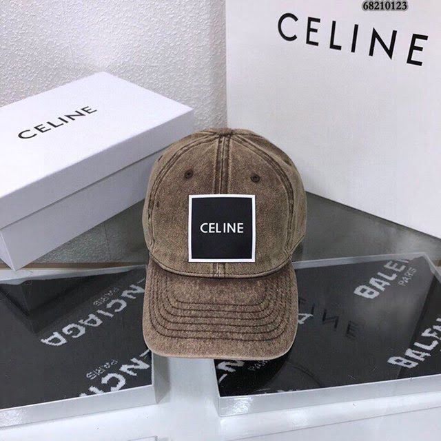 CELINE男女同款帽子 賽琳緊密刺繡洗水做舊遮陽帽棒球帽  mm1119