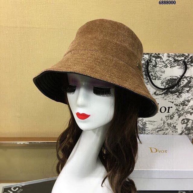 Dior女士帽子 迪奧燈芯絨雙面漁夫帽  mm1147