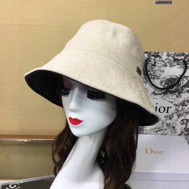 Dior女士帽子 迪奧燈芯絨雙面漁夫帽  mm1149