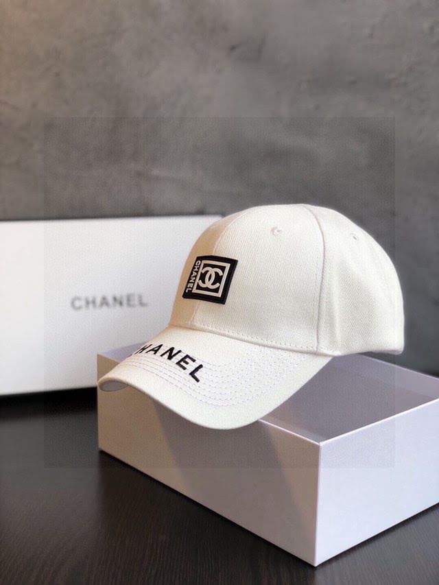 Chanel男女同款帽子 香奈兒經典黑白鴨舌帽棒球帽  mm1187