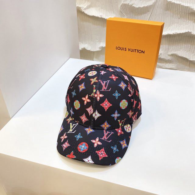 LV男女同款帽子 路易威登新款印花棒球帽鴨舌帽  mm1220