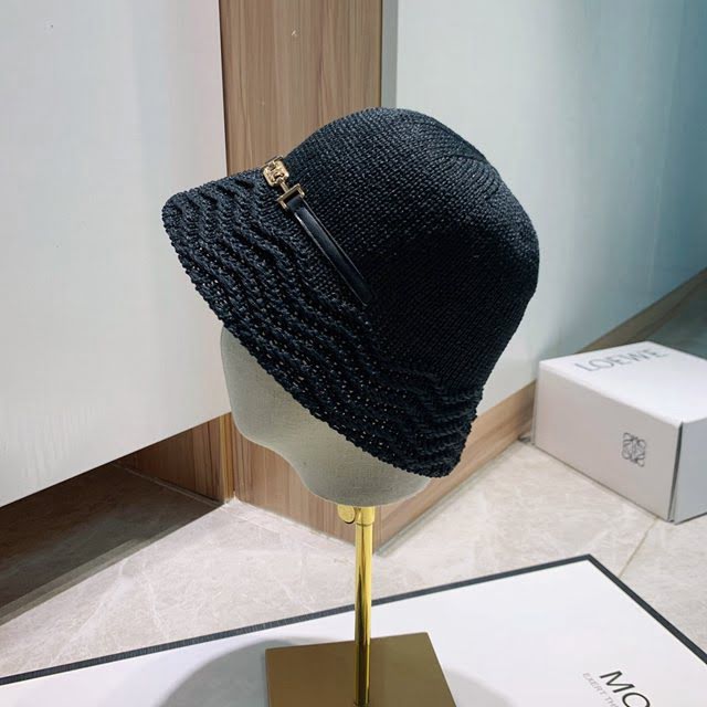 CELINE女士帽子 賽琳麻花辮帽檐漁夫帽草帽  mm1384