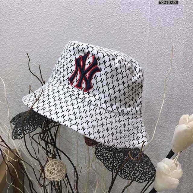 NY男女同款帽子 MLB雙面刺繡漁夫帽遮陽帽  mm1442