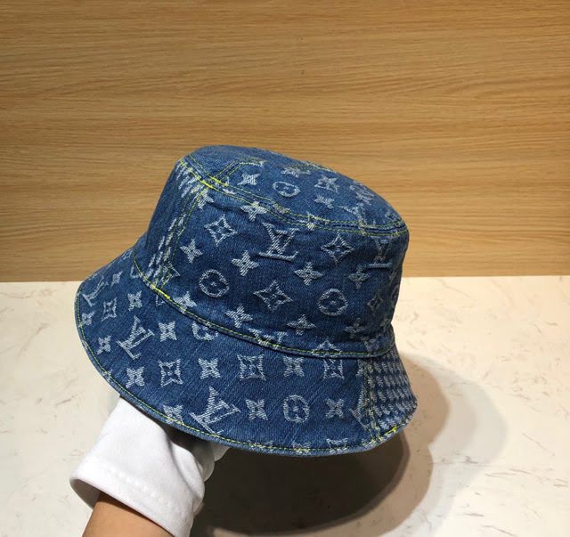 LV男女同款帽子 路易威登做舊牛仔漁夫帽遮陽帽  mm1578