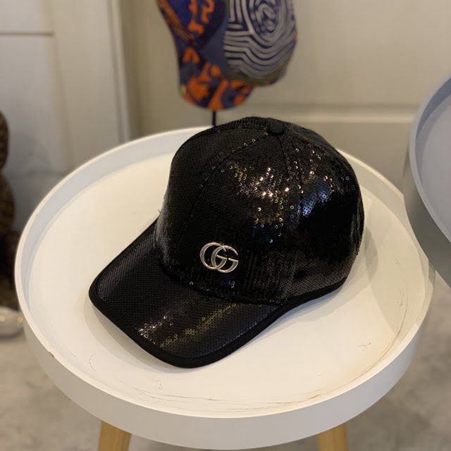 Gucci男女同款帽子 古馳亮片棒球帽鴨舌帽  mm1674