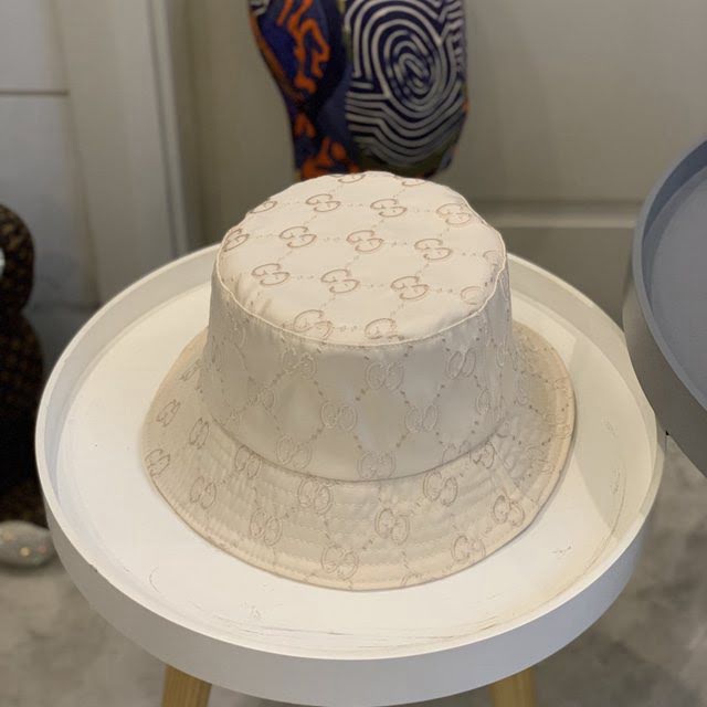 Gucci男女同款帽子 古馳刺繡GG小帽沿漁夫帽遮陽帽  mm1684