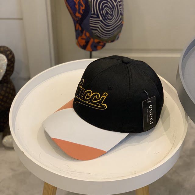 Gucci爆款男士帽子 古馳拼接經典棒球帽鴨舌帽  mm1703