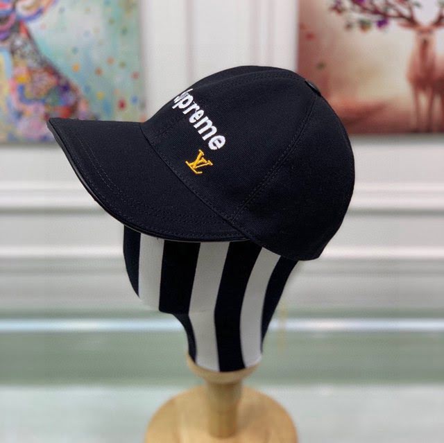 LV聯名supreme帽子 路易威登男女同款經典鴨舌帽棒球帽  mm1736