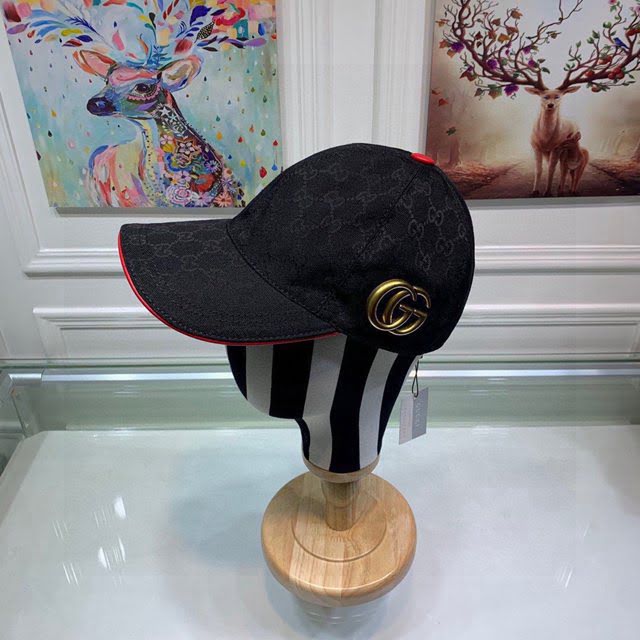 Gucci新品男士帽子 古馳金屬GG印花棒球帽鴨舌帽  mm1745