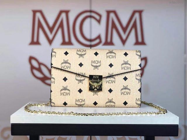 MCM女包 原單 8088 風琴式隔層 Patricia斜挎包 MCM鏈條單肩包 折疊翻蓋錢包 可手拿  mdmc1010