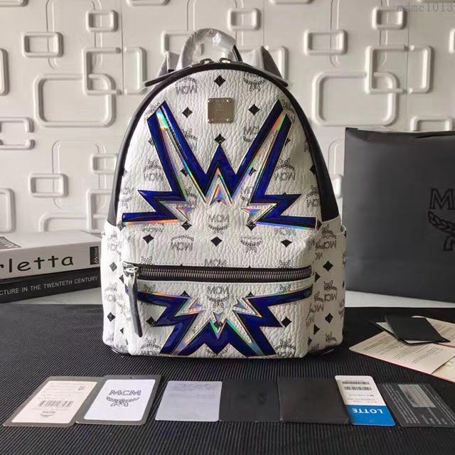 MCM女包 原單 經典造型款 Cosmo圖案 小號 MCM雙肩包 百搭款MCM女背包  mdmc1013