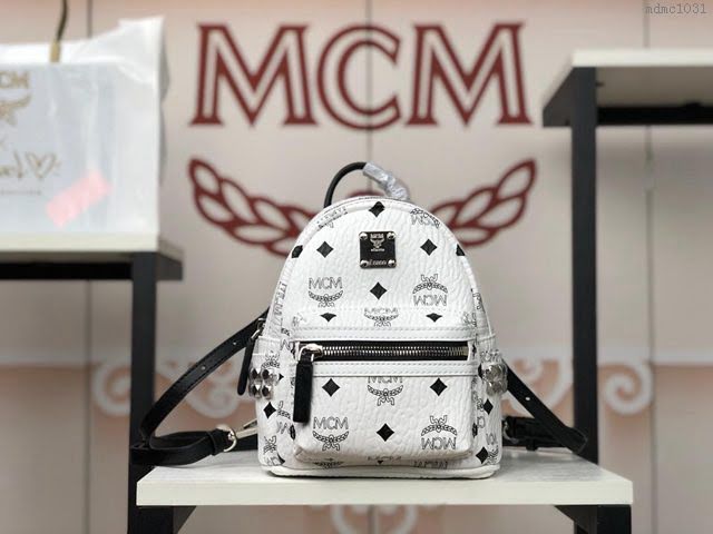 MCM雙肩包 原單 5719超迷你 經典款 新版雙排釘菱形釘 MCM女背包  mdmc1031