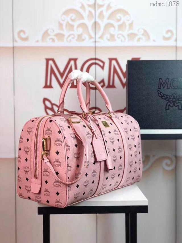 MCM女包 原單 6022 Traveler Visetos週末旅行包 MCM女手提包 MCM肩背旅行袋  mdmc1078