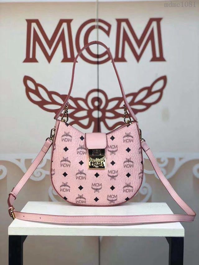 MCM女包 原單 6245 Patricia水餃包 Visetos塗層帆布 MCM單肩包 時尚風格斜挎女包  mdmc1081