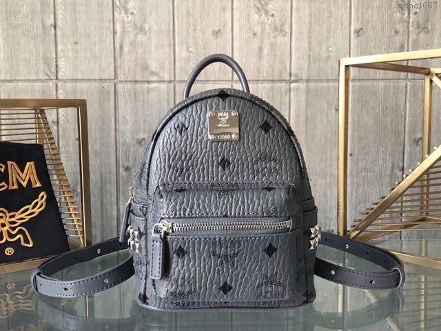 MCM雙肩背包 原單 超mini Stark經典女背包 側邊點綴鉚釘 MCM後背包 時尚迷人單品  mdmc1087