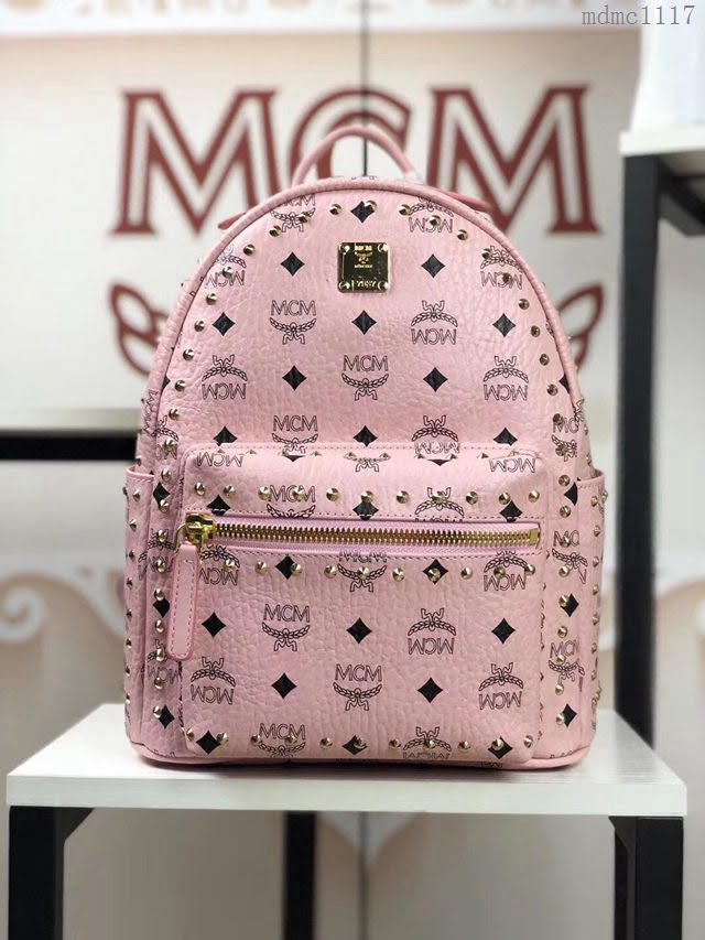 MCM雙肩包 原單 5917小號 夏季新款 純手工定制版 48k鍍金 MCM女後背包  mdmc1117