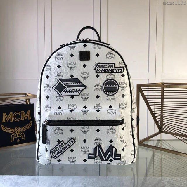 MCM雙肩背包 原單 Victory Patch Stark雙肩背包 飾以多彩貼花裝飾 高端品質 MCM女背包  mdmc1193